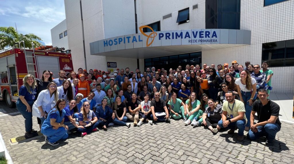 Simulação de incêndio mobiliza equipes de Hospital Primavera e de forças de segurança em Aracaju