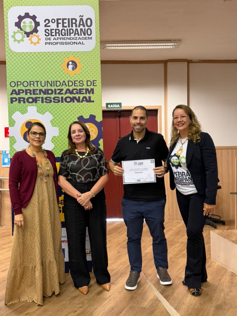 Rede Primavera é homenageada com certificado “Empresa Parceira” e participa de evento de apresentação do 2º Feirão Sergipano de Aprendizagem Profissional